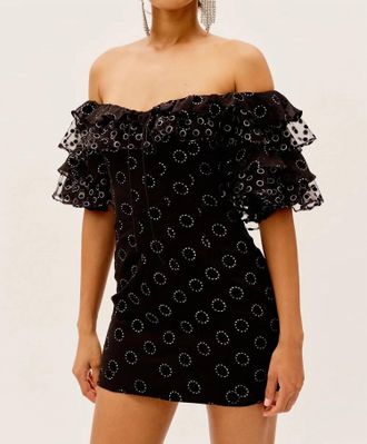 For Love & Lemons Adella Party Dress In Metallic