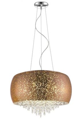 Netlighting Luna 5 Light Copper Crystal Pendant Ceiling Light