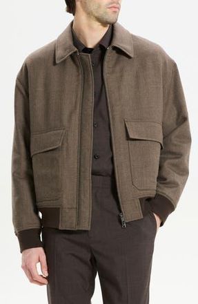 Theory Virgin Wool Modern Aviator Jacket in Feather at Nordstrom Rack, Size X-Large