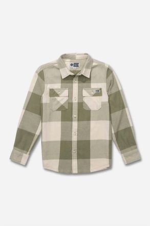 Salty Crew Mens Daybreak Flannel Shirt In Birch Clover