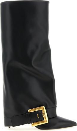 Balmain Black Calfskin Over The Womens Knee