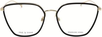 Rag & Bone Ladies Black Rectangular Eyeglass Frames RNB3028-2