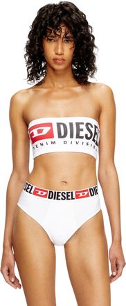 Diesel Bandeau bra with Diesel logo - Bras - Woman - White