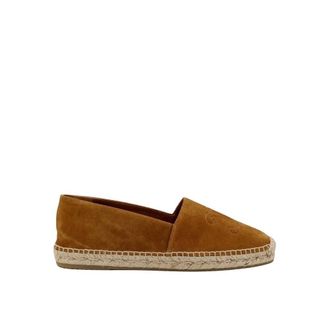 Celine Espadrilles, male, Brown, Size: 10 US Suede Espadrilles with Top Logo Embossed