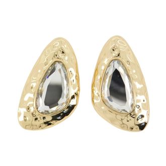 Self Portrait Hammered Earrings - Dames - Oorbellen - Geel - ONE Size - Accessoires
