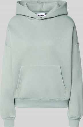 Review Hoodie mit Logo und K&auml;nguru-Tasche in Bleu, Gr&ouml;&szlig;e XL