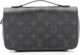 Louis Vuitton Black Monogram Eclipse Coated Canvas Long Wallet (Bi-Fold) (Pre-Owned)