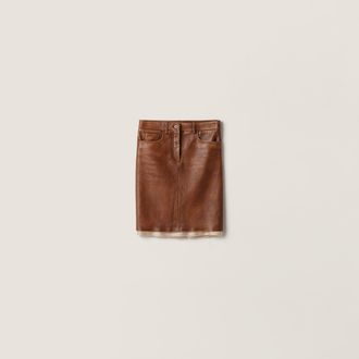 Miu Miu Nappa leather skirt