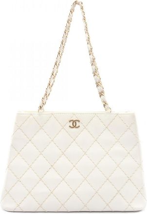 Chanel White Leather Tote Bag (Pre-Owned)