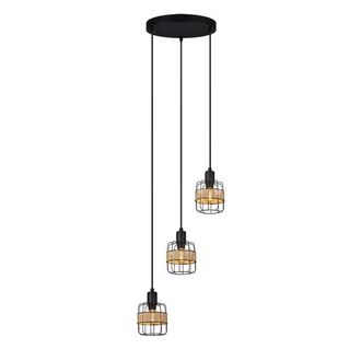 Fabrilamp Plafon Zenda 3xe14 Forja/ratan Regx25x33 Cm - Fabrilamp