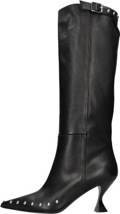 Strategia Talconero Heeled Boots - Dames - Laarzen met Hak - Zwart - 39 EU - Leer - Schoenen