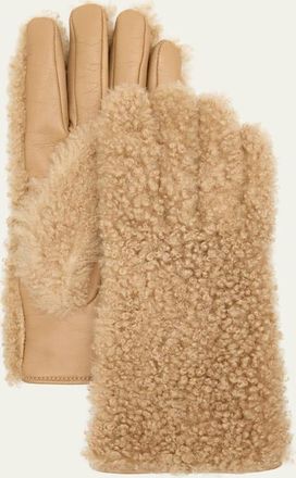 Loro Piana Betsy Shearling Leather Gloves