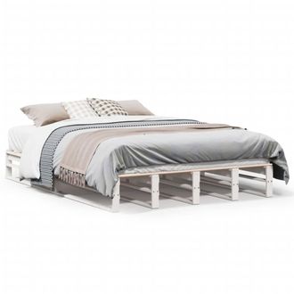 Berkfield Home Bed Frame without Mattress White 140x190 cm Solid Wood Pine