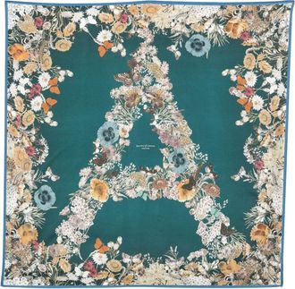 Aspinal of London Foulard Ombre A in seta - Verde