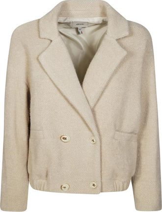 Dixie Korte Double-Breasted Jas - Dames - Blazers - Beige - L - Jassen