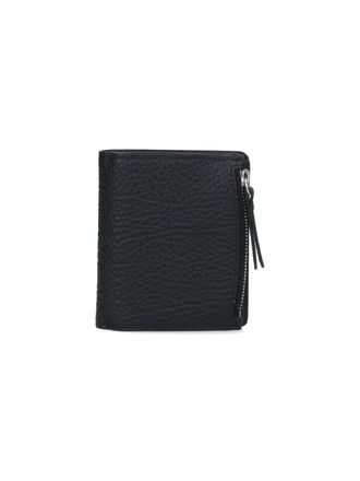 Maison Margiela Black Grain Leather Four Stitches Wallet