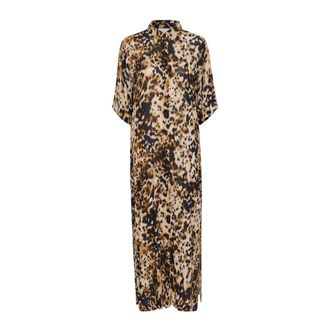 Kaffe Leopard Print Shirt Dress - female - Kaffe - Shirt Dresses - Multicolor - L - Dresses