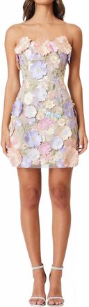 Elliatt Arabella Strapless Mini Dress In Purple