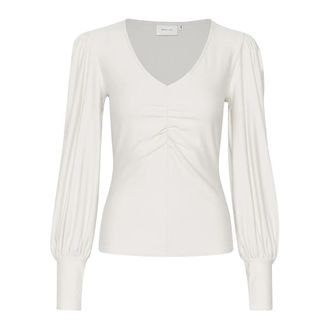 Gestuz Rifagz V-Neck Blouse - Dames - Blouses - Wit - XL - Overhemden