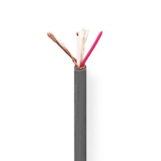Nedis Cable De Microfono 2 X 023 Mm Cobre 1000 M Redondo Pvc Gris Oscuro Bobina