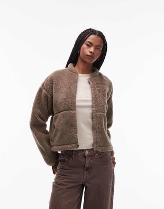 The North Face Extreme Pile - Giacca in pile borg marrone con zip