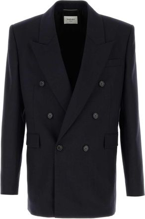 Saint Laurent Dark Blue Wool Blazer