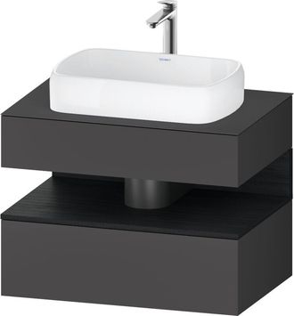 Duravit Duravit - Qatego Consola Mueble Bajo Lavabo, 1 Extra&iacute;ble, 1 Caj&oacute;n