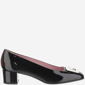 Carel Black Leather Pumps