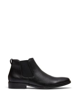 Uncut CANTERBURY round toe Chelsea dress boot in Black Pu at Nordstrom, Size 11