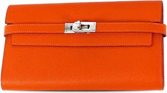 Herm&egrave;s Portafoglio Kelly in pelle Epsom 2016 - Arancione