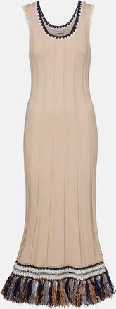 SIMKHAI Abito midi Julianna in cotone e cashmere