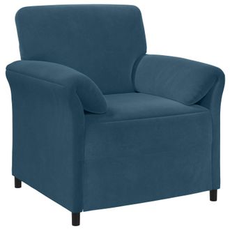 vidaXL Sof&aacute; De Una Plaza Azul 88 X 83 X 95 Cm Terciopelo Vidaxl