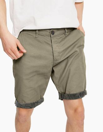 Threadbare Mens THREADBARE Mens Chino Shorts Cotton Knee Length Summer Bermuda Casual Shorts NEW - Cream - Size: 32/38