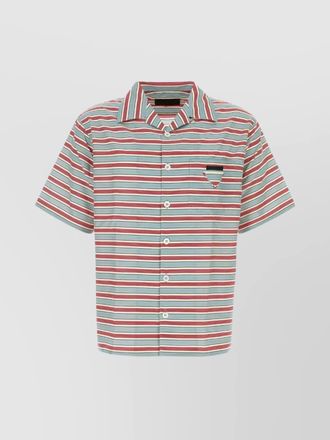 Prada silk blend embroidered shirt
