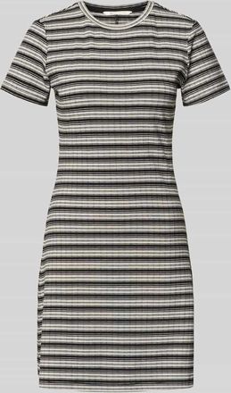 Tom Tailor Denim K&ouml;rpernahes Freizeitkleid mit Allover-Muster in Black, Gr&ouml;&szlig;e XL