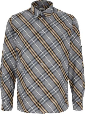Burberry Robert Katoenen Poplin Overhemd - Heren - Casual Overhemden - Veelkleurig - S - Katoen - Overhemden