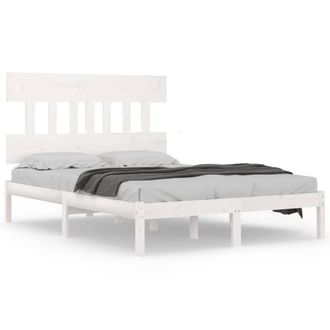 Berkfield Home Bed Frame White Solid Wood 160x200 cm