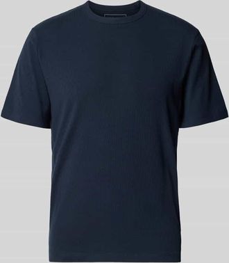 Tom Tailor Denim Regular Fit T-Shirt aus Baumwoll-Modal-Mix in Marine, Gr&ouml;&szlig;e XXL