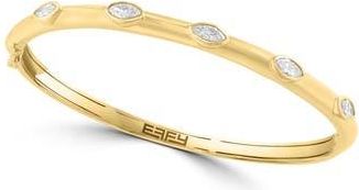 Effy 14K Gold Plated Sterling Silver Lab Grown Diamond Bangle Bracelet at Nordstrom Rack, Size 7.5