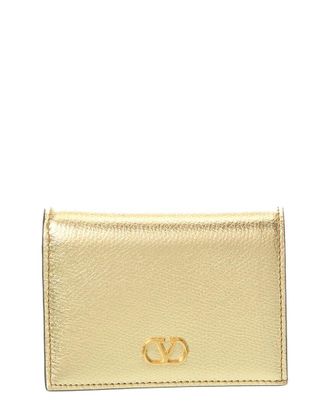 Valentino Vlogo Signature Leather Card Case