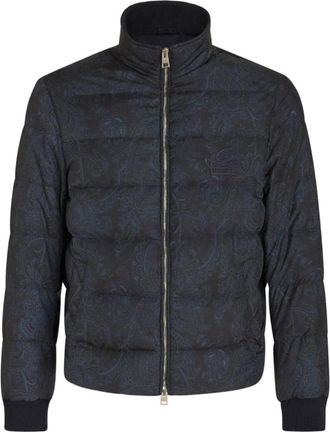 Etro Winter Sportswear Jacket - Heren - Winterjassen - Blauw - L - Nylon - Jassen