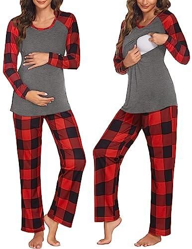 Pyjama Femme 2 Pièces Manches Longues - Imprimé à Pois, Col V, Coton Doux, Grande Taille, Automne Hiver