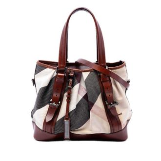 Burberry Pre-owned Burberry Mega Check Canvas Lowry Satchel Ladies ZXPTFORJP9LLYPHA