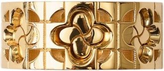 Burberry Gold-Plated Rose Monogram Ring, Size 53