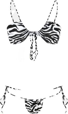 The Attico White And Black Bikini
