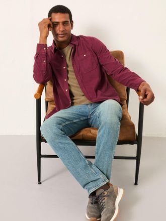 Fat Face FatFace Claret Long Sleeve Cord Shirt