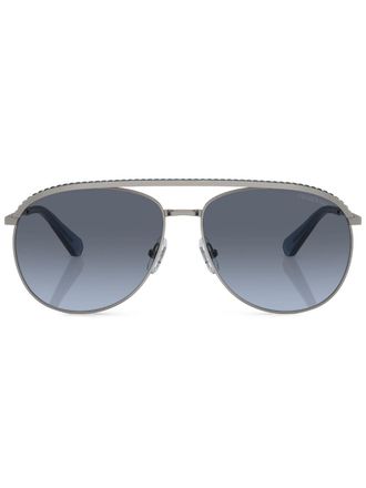 Swarovski Occhiali da sole con montatura stile pilota - Grigio