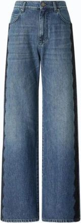 Pinko Wanda Wide Leg Jeans - Dames - Loose Fit Jeans - Blauw - W27 - Katoen - Jeans