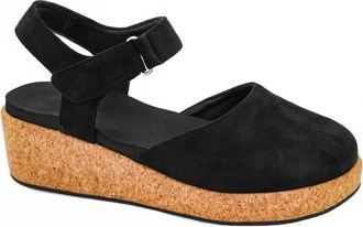 Corkys Footwear Womens Faux Suede All In Wedge Sandals In Black
