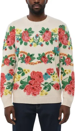 Gucci Multicolor Floral Crew Neck Sweater